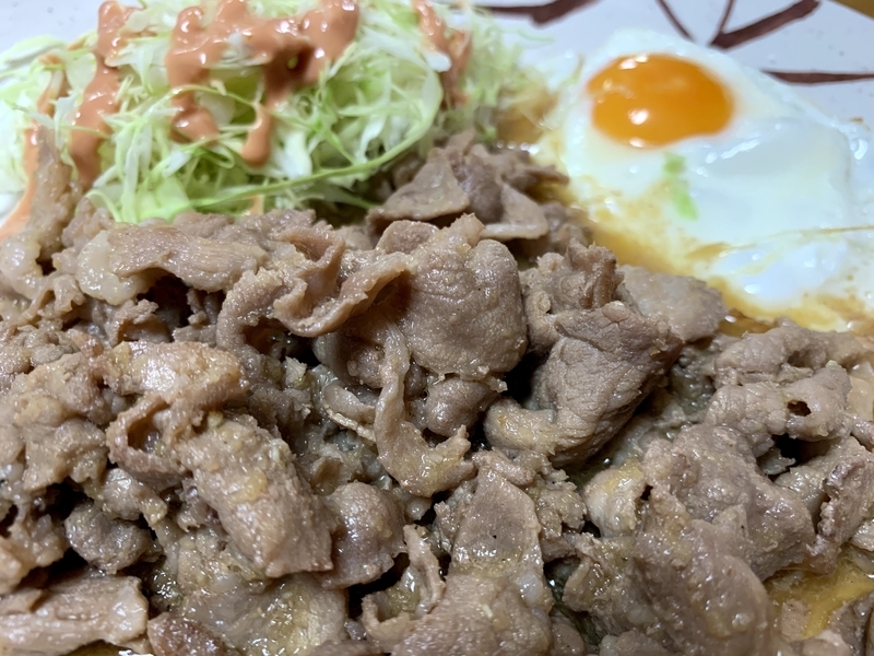 牛肉炒めのアップ