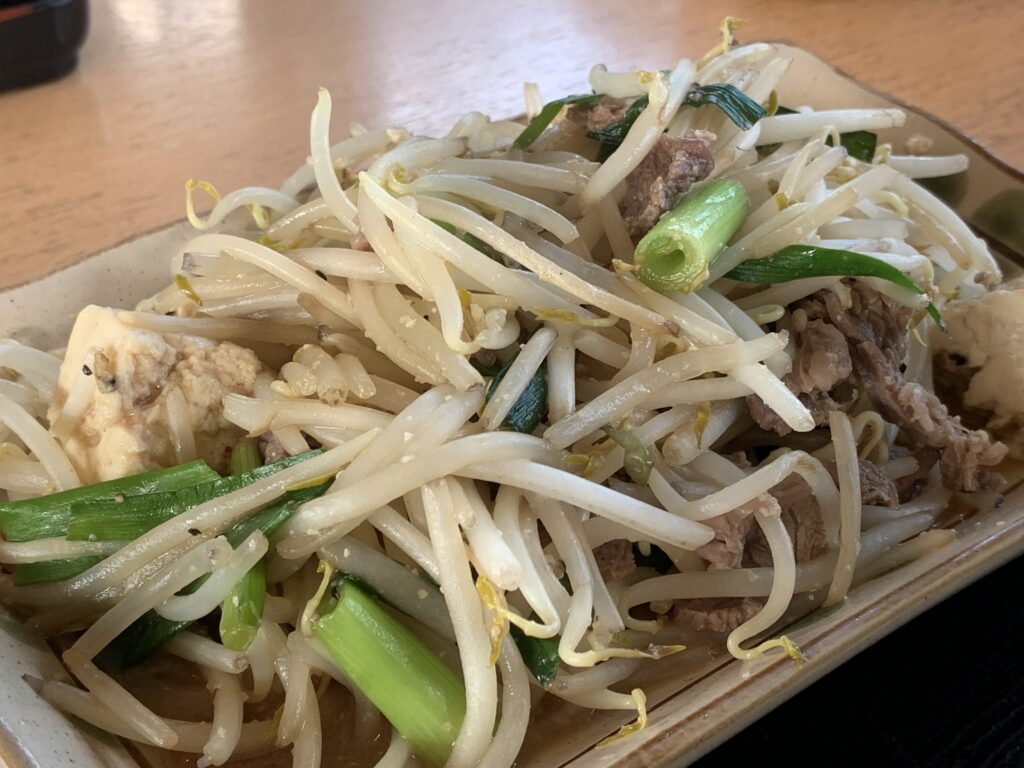 牛もやし炒めのもやしと牛肉