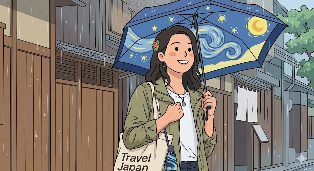 沖縄旅行に便利な雨具のイメージ