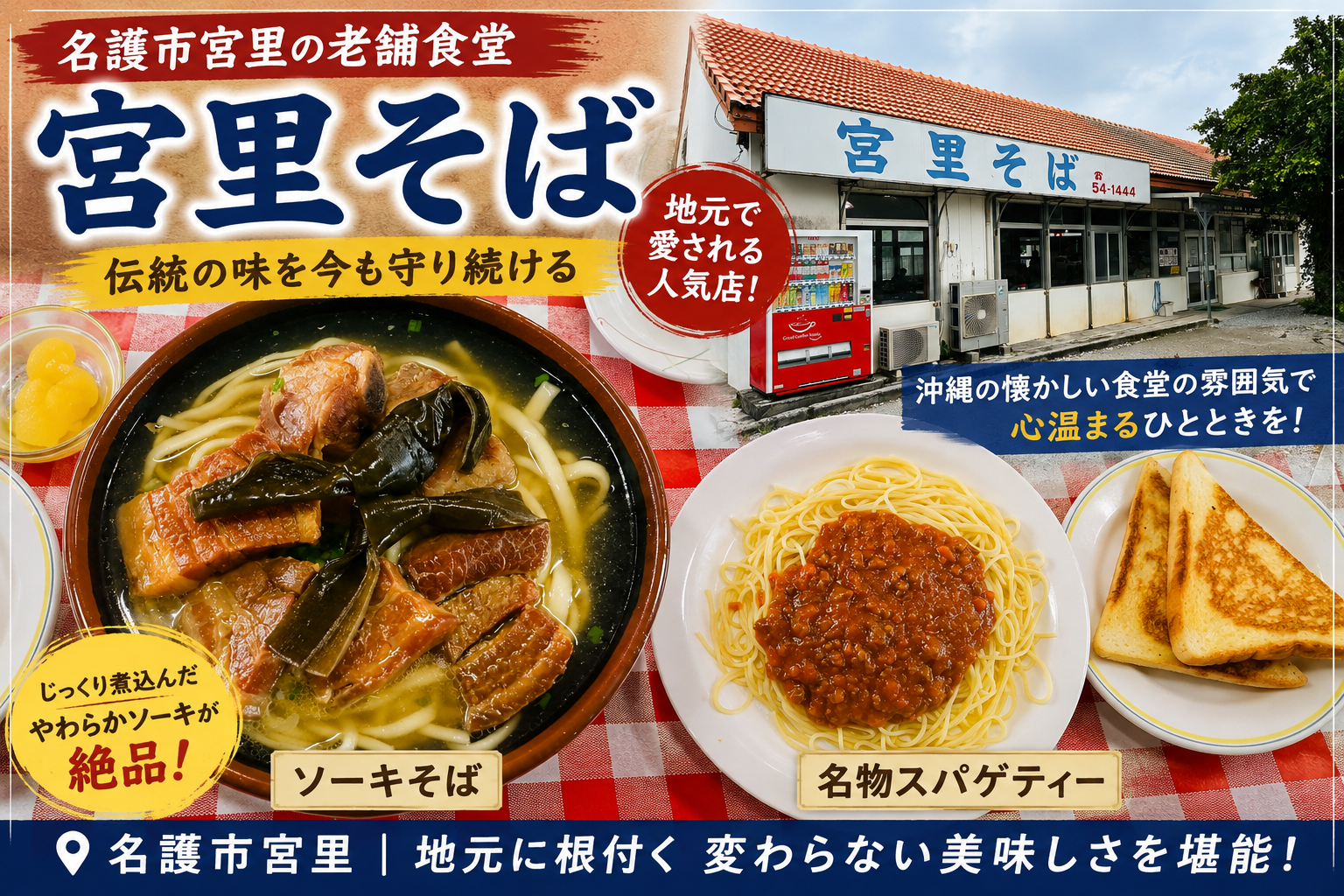 名護市宮里の老舗食堂 宮里そば アイキャッチ画像